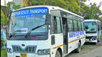 The two buses at a depot in Imphal. (HT Photo) The two buses at a depot in Imphal. (HT Photo)