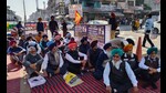 A protest at the Jagraon bus stand on Thursday. (HT photo) A protest at the Jagraon bus stand on Thursday. (HT photo)