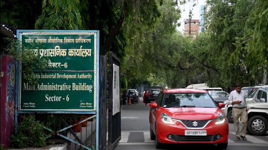 The Noida authority has also started the process of taking over possession of the group housing land parcel and officials said they will re-allot the land to a new developer at a higher rate with an aim to recover its dues and also earn more revenue. (HT Archive) The Noida authority has also started the process of taking over possession of the group housing land parcel and officials said they will re-allot the land to a new developer at a higher rate with an aim to recover its dues and also earn more revenue. (HT Archive)