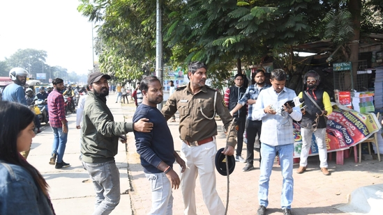 Patna police lathi charge on BPSC candidates during their demonstration outside of Bihar Public Service Commission (BPSC) office in Patna in protest against the change in rules of the 70th BPSC Preliminary examination. (Santosh Kumar )