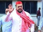 Maharashtra Samajwadi Party chief and MLA Abu Azmi at Vidhan Bhavan in Mumbai on Saturday.(HT Photo) Maharashtra Samajwadi Party chief and MLA Abu Azmi at Vidhan Bhavan in Mumbai on Saturday.(HT Photo)