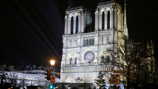 The reopening this weekend of Notre Dame is a succession of ceremonies to breathe life back into the iconic cathedral and celebrate the recovery from its devastating fire in 2019.(AFP) The reopening this weekend of Notre Dame is a succession of ceremonies to breathe life back into the iconic cathedral and celebrate the recovery from its devastating fire in 2019.(AFP)
