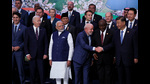 FILE PHOTO: U.S. President Joe Biden, Indian Prime Minister Narendra Modi, Canada's Prime Minister Justin Trudeau, South Africa's President Cyril Ramaphosa, French President Emmanuel Macron, European Commission President Ursula von der Leyen, European Council President Charles Michel look on, as Brazil's President Luiz Inacio Lula da Silva shakes hands with China's President Xi Jinping, while world leaders gather for a group photo during the G20 summit in Rio de Janeiro, Brazil, November 19, 2024. REUTERS/Leah Millis/Pool/File Photo (REUTERS) FILE PHOTO: U.S. President Joe Biden, Indian Prime Minister Narendra Modi, Canada's Prime Minister Justin Trudeau, South Africa's President Cyril Ramaphosa, French President Emmanuel Macron, European Commission President Ursula von der Leyen, European Council President Charles Michel look on, as Brazil's President Luiz Inacio Lula da Silva shakes hands with China's President Xi Jinping, while world leaders gather for a group photo during the G20 summit in Rio de Janeiro, Brazil, November 19, 2024. REUTERS/Leah Millis/Pool/File Photo (REUTERS)
