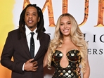 US rapper Jay-Z and US singer-songwriter Beyonce attend the world premiere of Disney's US rapper Jay-Z and US singer-songwriter Beyonce attend the world premiere of Disney's