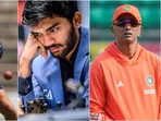Paddy Upton (L) likened D Gukesh (C) to Rahul Dravid (R).(Agencies) Paddy Upton (L) likened D Gukesh (C) to Rahul Dravid (R).(Agencies)