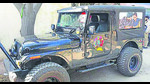 The Mahindra Thar in which Moose Wala was shot dead, at Mansa judicial complex on Friday. (HT Photo) The Mahindra Thar in which Moose Wala was shot dead, at Mansa judicial complex on Friday. (HT Photo)