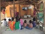 The television sets were installed after the village was electrified through solar energy, an official said. (HT photo) The television sets were installed after the village was electrified through solar energy, an official said. (HT photo)