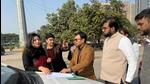 For the Shahberi Road, the Greater Noida authority CEO has directed the concerned departments to explore alternative solutions to ease traffic woes in the area. (HT Photo) For the Shahberi Road, the Greater Noida authority CEO has directed the concerned departments to explore alternative solutions to ease traffic woes in the area. (HT Photo)