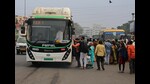 Currently, there are around 2,000 buses in the PMPML fleet; 1,005 out of which are owned by the PMPML, with around 950 being contract buses from four different contractors. (HT PHOTO) Currently, there are around 2,000 buses in the PMPML fleet; 1,005 out of which are owned by the PMPML, with around 950 being contract buses from four different contractors. (HT PHOTO)