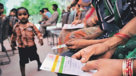 The deadline to update details in the Aadhaar card free ends on June 14.(HT Photo) The deadline to update details in the Aadhaar card free ends on June 14.(HT Photo)