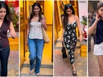 Suhana, Ananya, Shanaya, and Navya dazzle in stylish outfits.(Instagram) Suhana, Ananya, Shanaya, and Navya dazzle in stylish outfits.(Instagram)