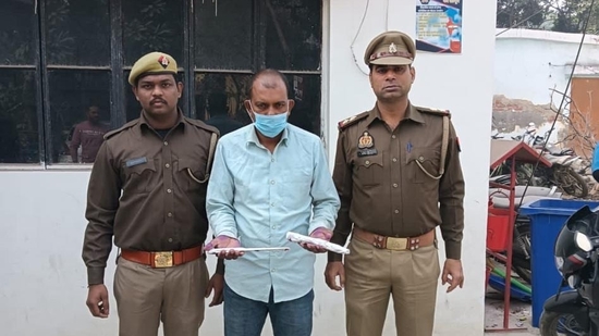 Gautam Budh Nagar police, however, said the suspect has no prior criminal record but investigations are ongoing to determine whether he is part of a larger network. (HT Photo) Gautam Budh Nagar police, however, said the suspect has no prior criminal record but investigations are ongoing to determine whether he is part of a larger network. (HT Photo)
