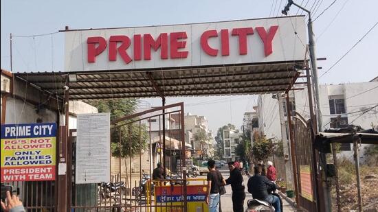 The Kharar locality where the accused’s car was found the next morning. (HT Photo)