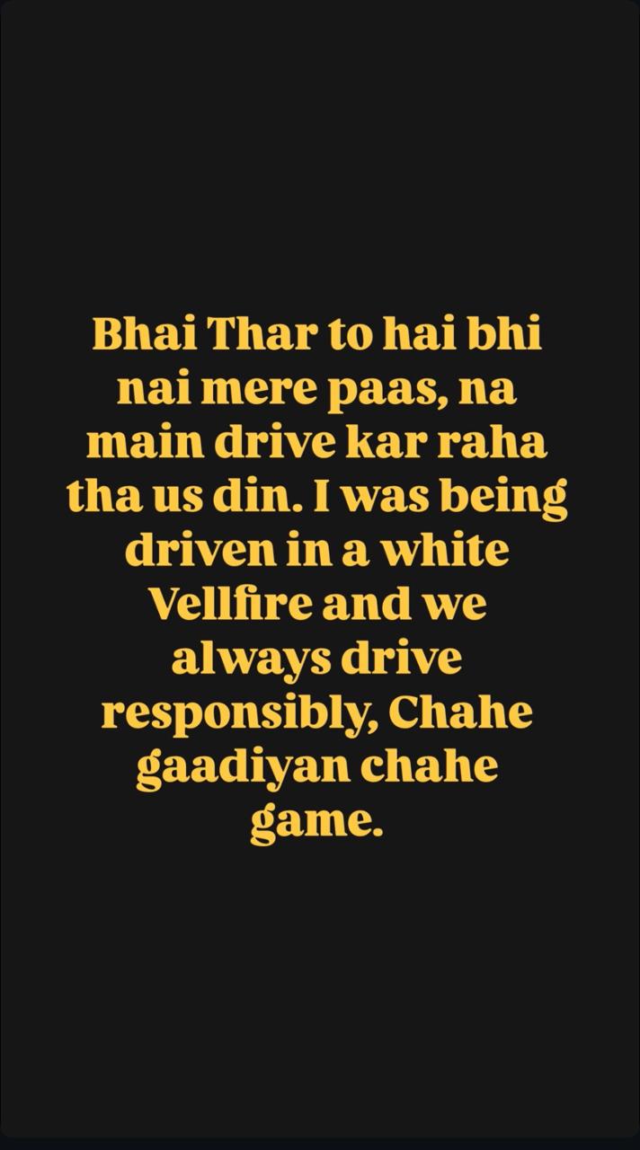 Badshah posted this as his Insta stories and refused he even owns a Thar Badshah posted this as his Insta stories and refused he even owns a Thar