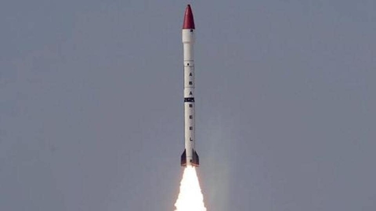 The Ababeel surface-to-surface ballistic missile launches from an undisclosed location in Pakistan. (File)(AFP) The Ababeel surface-to-surface ballistic missile launches from an undisclosed location in Pakistan. (File)(AFP)
