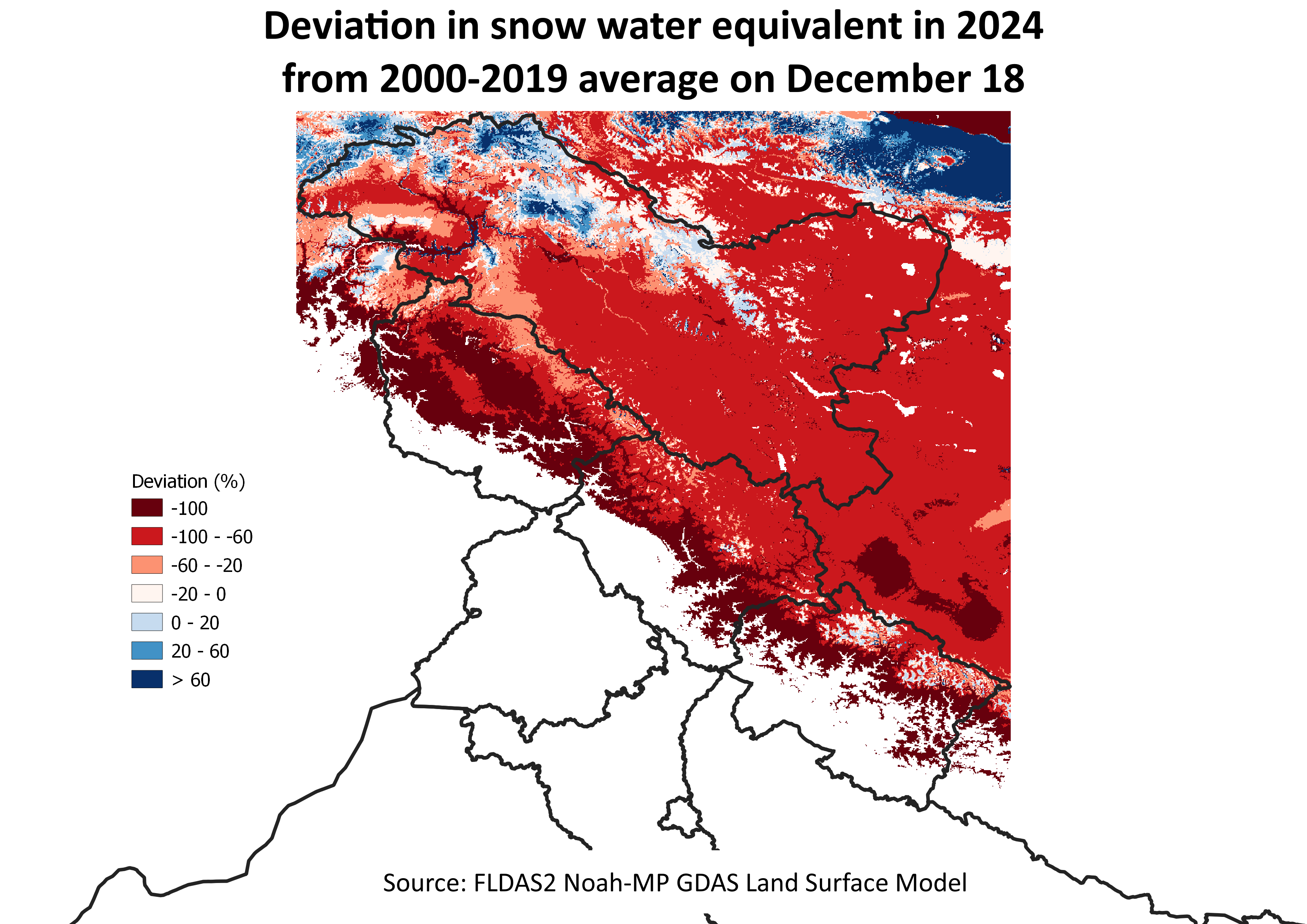 The snow pack within India’s political boundaries could be worse. The snow pack within India’s political boundaries could be worse.