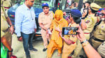 Wife of MTDC official produced in court on Saturday. (Pramod Tambe/HT Photo) Wife of MTDC official produced in court on Saturday. (Pramod Tambe/HT Photo)