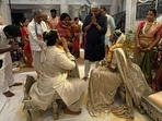 Union Minister of Culture and Tourism Gajendra Singh Shekhawat shared the first photo of PV Sindhu and Venkat Datta. Union Minister of Culture and Tourism Gajendra Singh Shekhawat shared the first photo of PV Sindhu and Venkat Datta.
