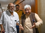 Atul Tiwari with his mentor Shyam Benegal on the legend's birthday on December 14 when he released the book Maestro - A Tribute to Shyam Benegal at 90 Atul Tiwari with his mentor Shyam Benegal on the legend's birthday on December 14 when he released the book Maestro - A Tribute to Shyam Benegal at 90
