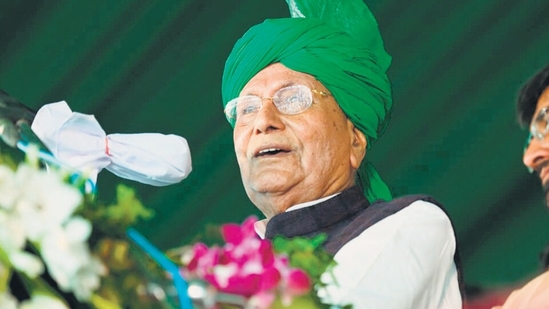 Former chief minister of Haryana and INLD leader Om Prakash Chautala passed away on 20 December 2024. He was the son of 6th deputy prime minister of India, Chaudhary Devi Lal.(HT_PRINT)