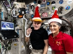 NASA shared a picture of veteran astronauts Sunita Williams and Don Pettit wearing Santa hats.(X/NASA_Johnson) NASA shared a picture of veteran astronauts Sunita Williams and Don Pettit wearing Santa hats.(X/NASA_Johnson)