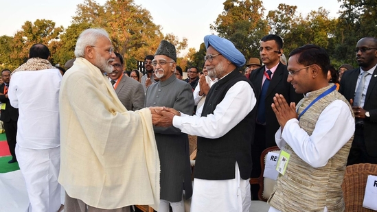 Prime Minister Narendra Modi with ex-PM Dr Manmohan Singh(Narendra Modi/X) Prime Minister Narendra Modi with ex-PM Dr Manmohan Singh(Narendra Modi/X)
