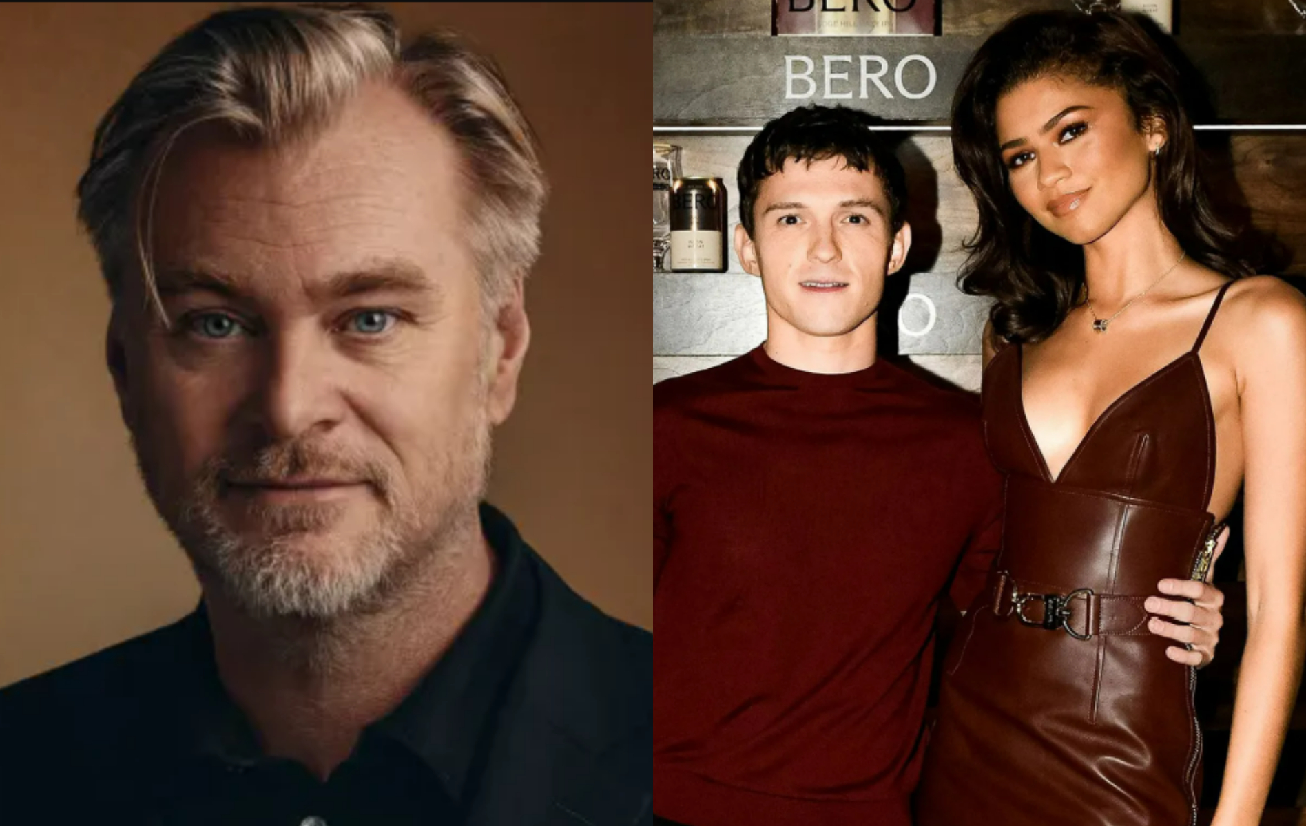 (left to right) Christopher Nolan; Tom Holland and Zendaya (left to right) Christopher Nolan; Tom Holland and Zendaya