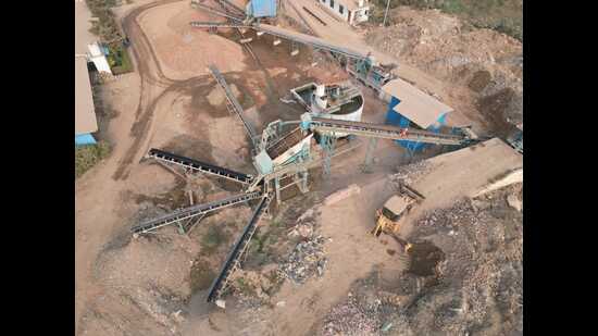 The PMC C&D Plant at Baswar in Prayagraj (HT Photo) The PMC C&D Plant at Baswar in Prayagraj (HT Photo)