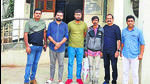 The three accused (2nd, 3rd, and 4th from left) carried out the entire operation via WhatsApp video calls alone. The three accused (2nd, 3rd, and 4th from left) carried out the entire operation via WhatsApp video calls alone.