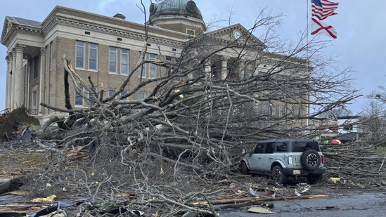 At least four persons were killed in at least 45 tornado-related reports of damage in Texas, Louisiana, Mississippi, Alabama, and Georgia.(AP) At least four persons were killed in at least 45 tornado-related reports of damage in Texas, Louisiana, Mississippi, Alabama, and Georgia.(AP)