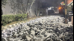A road construction work in progress on the premises of the civil hospital in Ludhiana on Thursday. (HT Photo) A road construction work in progress on the premises of the civil hospital in Ludhiana on Thursday. (HT Photo)