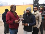 Bihar Public Service Commission (BPSC) 70th Prelims Re-Exam today. Candidates waiting outside exam centre at Mahath Hanuman Sharn high School, in Patna. (Santosh Kumar ) Bihar Public Service Commission (BPSC) 70th Prelims Re-Exam today. Candidates waiting outside exam centre at Mahath Hanuman Sharn high School, in Patna. (Santosh Kumar )
