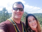 Undated photo of Alicia Arritt (R) with former Army Special Forces soldier Matthew Livelsberger.(AP) Undated photo of Alicia Arritt (R) with former Army Special Forces soldier Matthew Livelsberger.(AP)