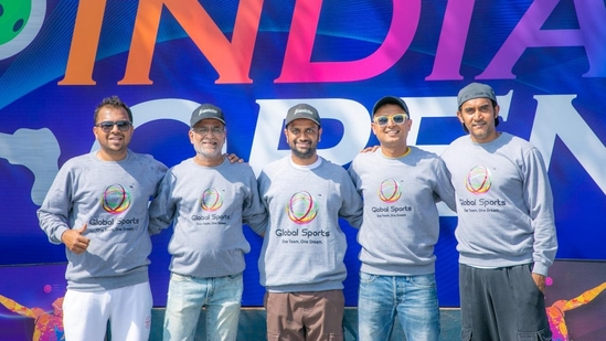 Partners at Global Sports, from left to right: Niraj Jain, Suresh Bhansali, Divyesh Jain, Hemal Jain, Shashank Khaitan. Partners at Global Sports, from left to right: Niraj Jain, Suresh Bhansali, Divyesh Jain, Hemal Jain, Shashank Khaitan.