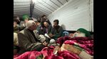 The committee members reached the Khanauri protest site at around 3.30 pm and requested the septuagenarian Dallewal to take medical assistance. (HT Photo) The committee members reached the Khanauri protest site at around 3.30 pm and requested the septuagenarian Dallewal to take medical assistance. (HT Photo)