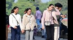 Visitors making the most of the sunny weather at Sukhna Lake in Chandigarh on Monday. (Keshav Singh/HT) Visitors making the most of the sunny weather at Sukhna Lake in Chandigarh on Monday. (Keshav Singh/HT)