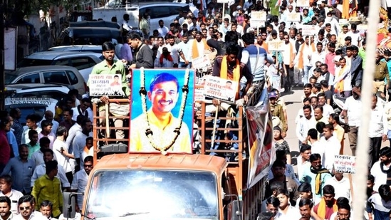 There has been rising unrest over the murder of Santosh Deshmukh, the sarpanch of Massajog, and statewide protests. There has been rising unrest over the murder of Santosh Deshmukh, the sarpanch of Massajog, and statewide protests.
