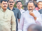 Ajit Pawar with Dhananjay Munde (Satish Bate/HT PHOTO) Ajit Pawar with Dhananjay Munde (Satish Bate/HT PHOTO)