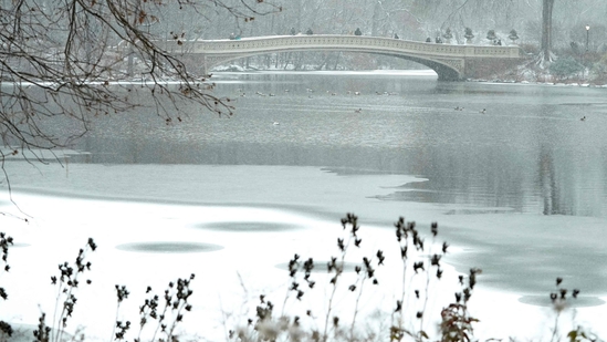 Persistent snow and ice throughout the central Plains, Ohio Valley, and Atlantic regions will lead to re-freezing, with black ice making roads treacherous for the next few days.(AFP)
