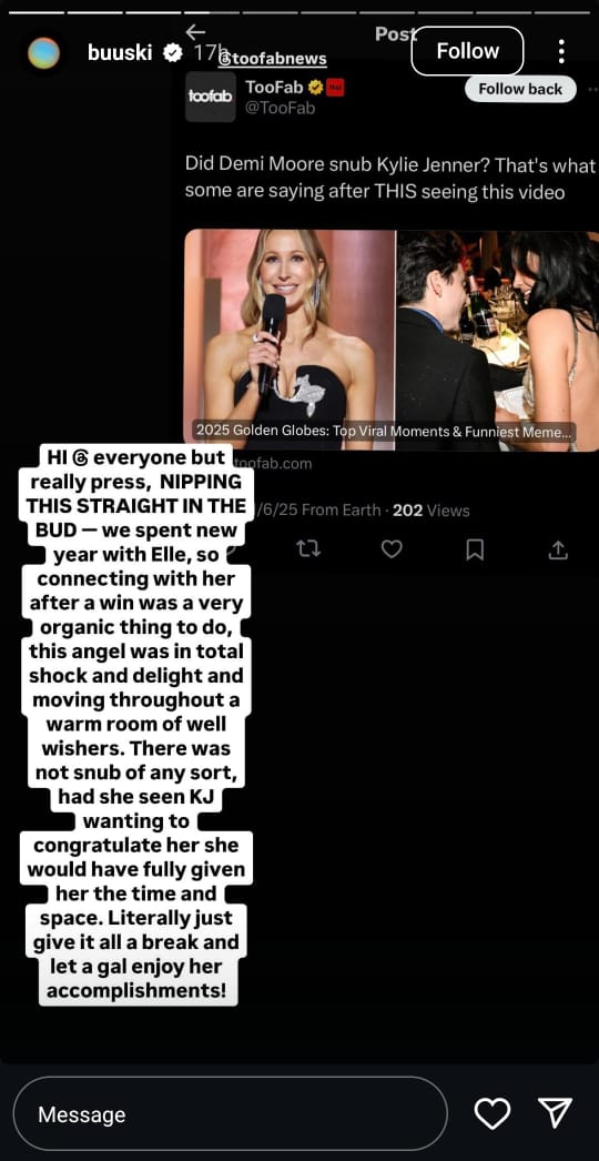 Tallulah Willis via Instagram Stories. Tallulah Willis via Instagram Stories.