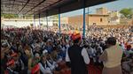 Hundreds of farmers, supported by All India Kisan Sabha (AIKS), took part in the mahapanchayat on Wednesday. (HT Photo) Hundreds of farmers, supported by All India Kisan Sabha (AIKS), took part in the mahapanchayat on Wednesday. (HT Photo)