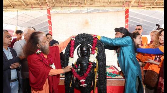 The event assumes greater significance as it coincides with the first anniversary celebrations of the Ram Lalla idol consecration ceremony in Ayodhya, which also began on Saturday (Sourced) The event assumes greater significance as it coincides with the first anniversary celebrations of the Ram Lalla idol consecration ceremony in Ayodhya, which also began on Saturday (Sourced)