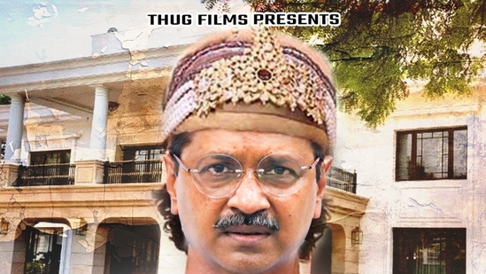The poster showed Arvind Kejriwal's face morphed into the body of what looked like a Mughal ruler.(X/@BJP4Delhi)