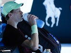 Italy's Jannik Sinner takes a drink during a practice session.(AP) Italy's Jannik Sinner takes a drink during a practice session.(AP)