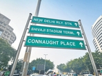 New Delhi’s colonial-era shopping arcade, Connaught Place, was renamed ‘Rajiv Chowk’, but the name has never caught on, say traders. (Sanchit Khanna/HT) New Delhi’s colonial-era shopping arcade, Connaught Place, was renamed ‘Rajiv Chowk’, but the name has never caught on, say traders. (Sanchit Khanna/HT)