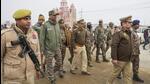 Security personnel deployed at Sangam ahead of Maha Kumbh Mela 2025 in Prayagraj, Uttar Pradesh. (PTI Photo) Security personnel deployed at Sangam ahead of Maha Kumbh Mela 2025 in Prayagraj, Uttar Pradesh. (PTI Photo)