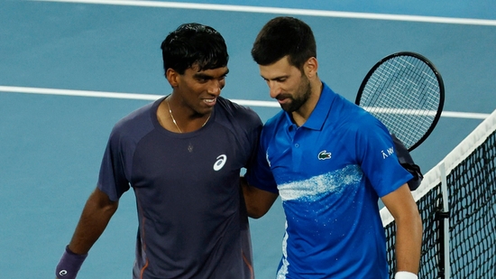 Novak Djokovic began his Australian Open 2025 campaign on a resurgent note, defeating 19-year-old Indian-origin American sensation Nishesh Basavareddy in Melbourne, on Sunday.(REUTERS)