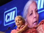 Union Budget 2025: Finance Minister Nirmala Sitharaman addresses a gathering during the CII Global Economic Policy Forum 2024, in New Delhi, Wednesday, Dec. 11, 2024.(Shahbaz Khan/PTI) Union Budget 2025: Finance Minister Nirmala Sitharaman addresses a gathering during the CII Global Economic Policy Forum 2024, in New Delhi, Wednesday, Dec. 11, 2024.(Shahbaz Khan/PTI)