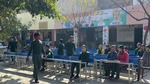 Students attending outdoor classes at Government Primary School, Ambedkar Nagar, in Ludhiana on Tuesday. (HT Photo) Students attending outdoor classes at Government Primary School, Ambedkar Nagar, in Ludhiana on Tuesday. (HT Photo)