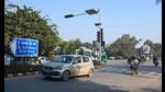 The site at Bakhtawar Chowk in Sector 47 in Gurugram where a proposed underpass is expected to be built soon by the civic agency. (PARVEEN KUMAR/HT) The site at Bakhtawar Chowk in Sector 47 in Gurugram where a proposed underpass is expected to be built soon by the civic agency. (PARVEEN KUMAR/HT)